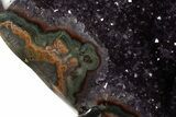 Sparkling Amethyst Geode With Metal Stand - Uruguay #342776-4